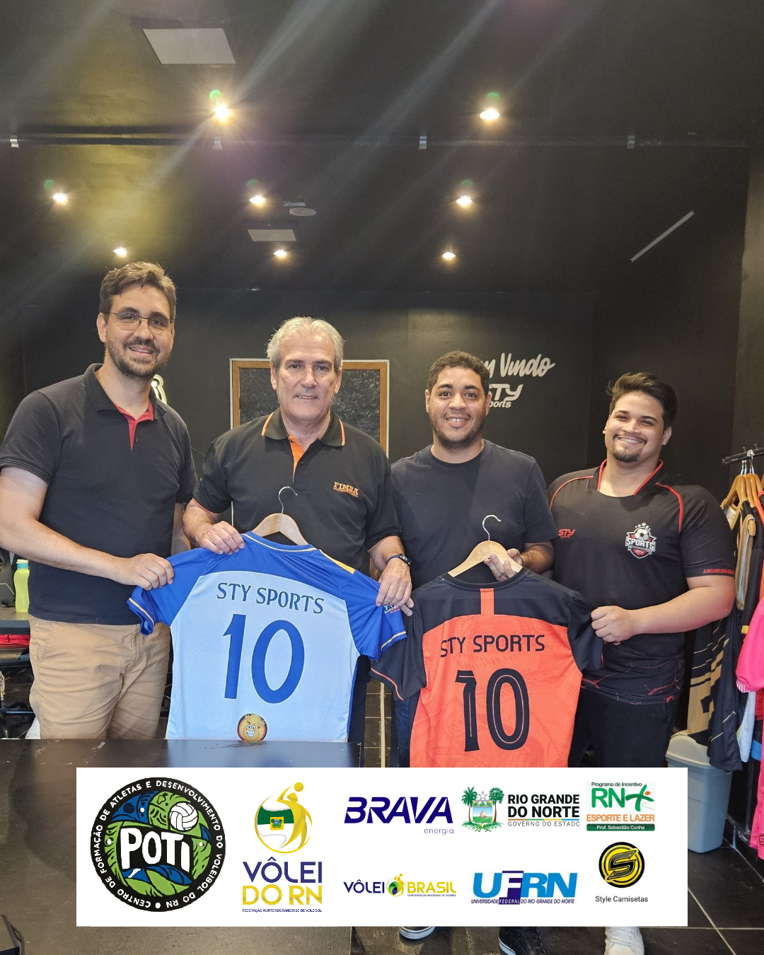 FNV e STY Sports firmam parceria para uniformes do Projeto POTI